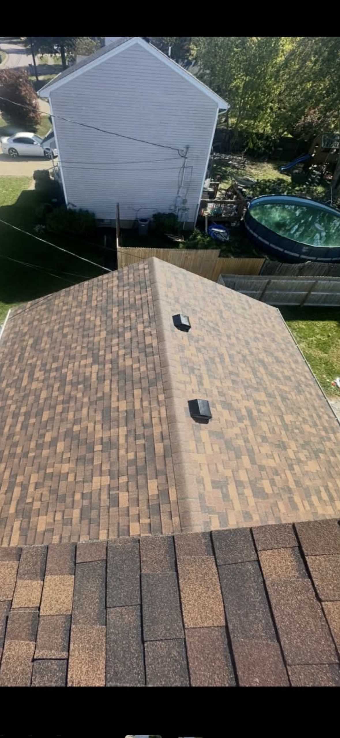 Full Roof And Siding Replacement Drone View in Elizabethtown, KY by RenovateX LLC