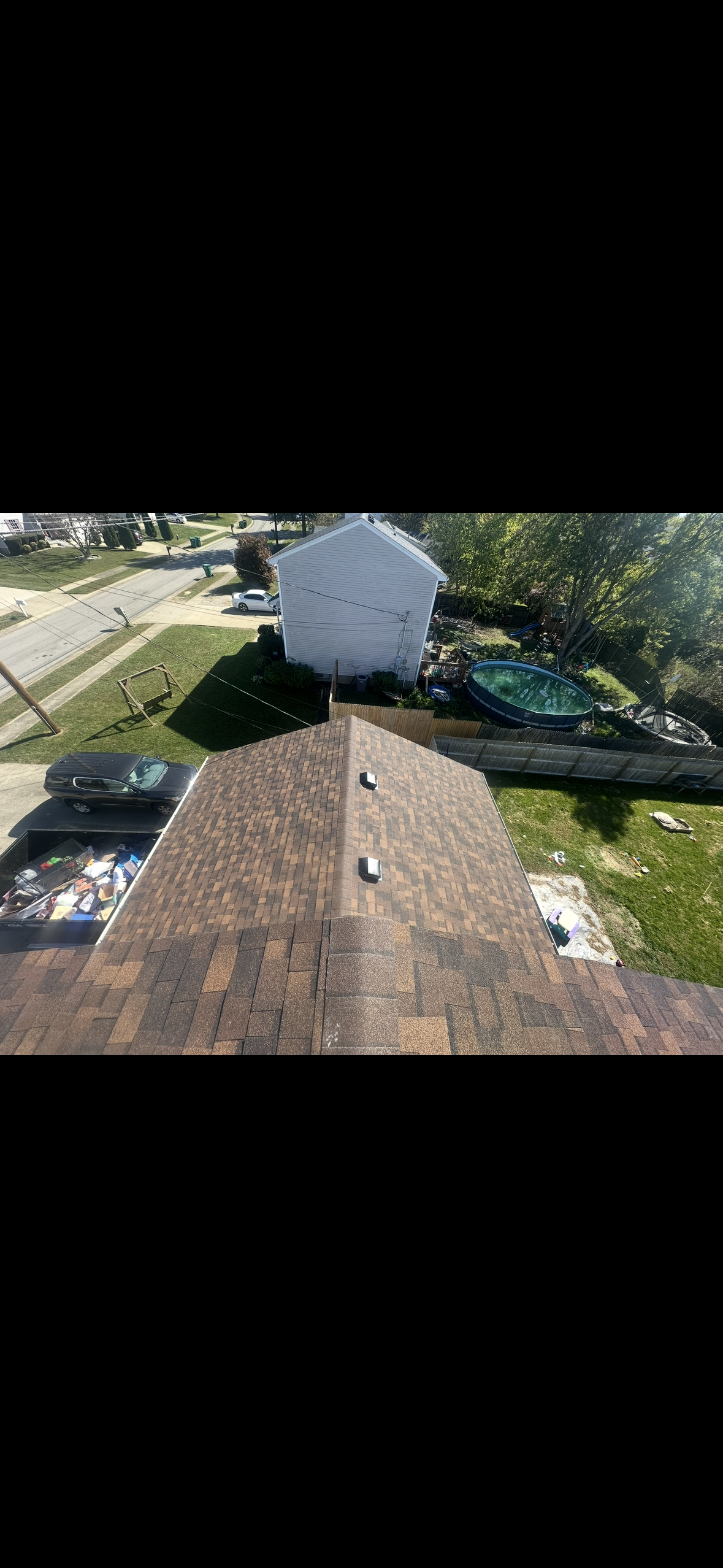 New Shingle Roof Backyard Pool View in Elizabethtown, KY by RenovateX LLC