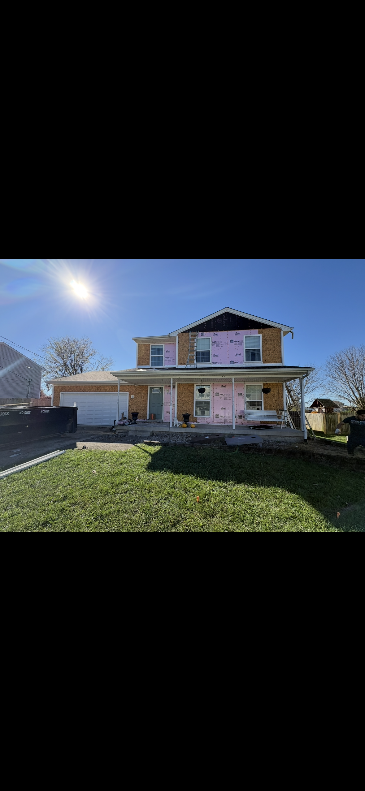 Siding Replacement House Wrap In Progress in Elizabethtown, KY by RenovateX LLC