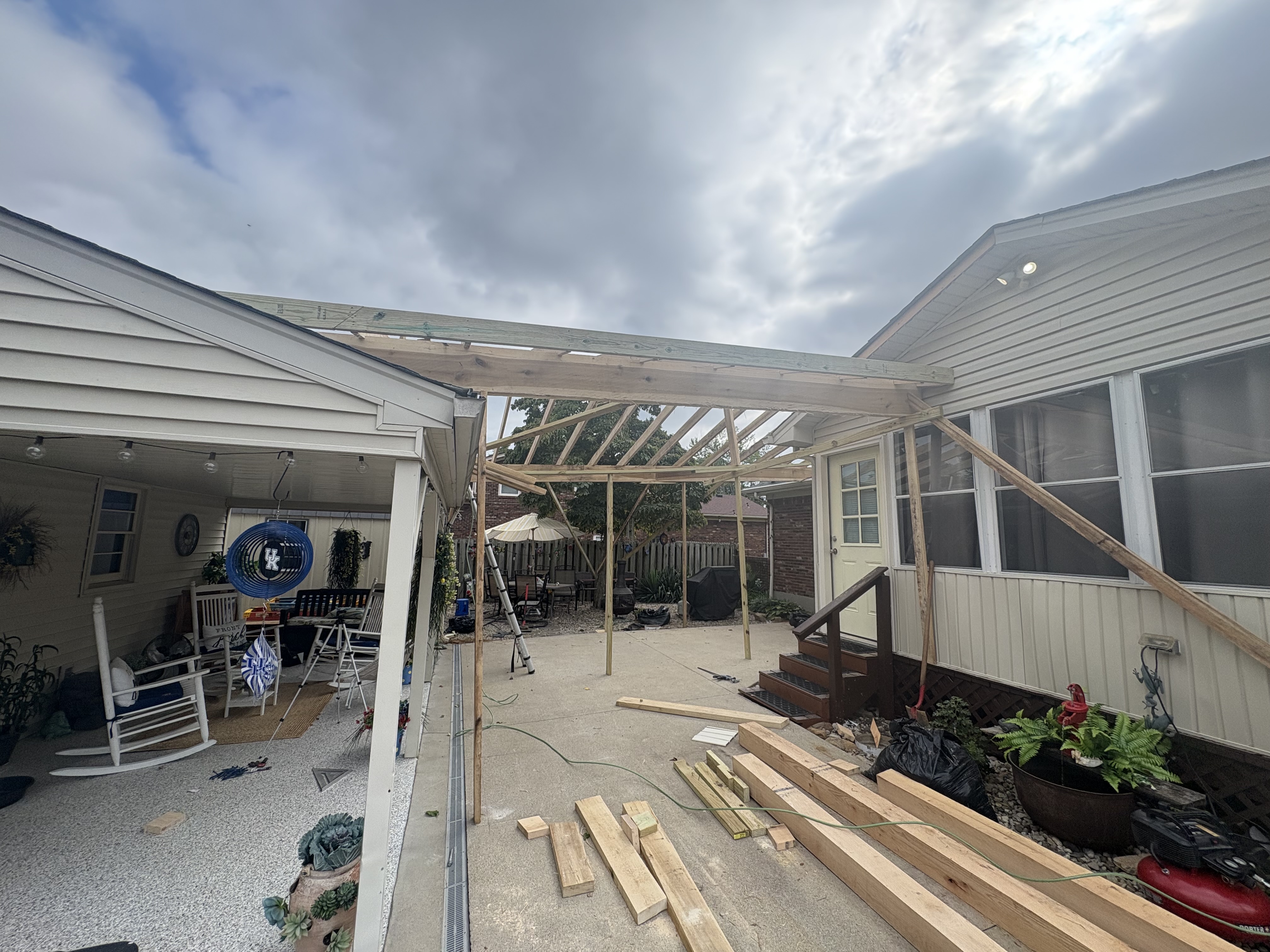 Patio Cover Framing in Elizabethtown, KY by RenovateX LLC